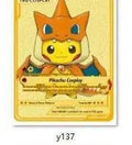 1pcs Pokemon Iron Cards Metal Pikachu Cosplay Different Styles Pikachu Shiny Letters Pokémon Game Collection Children Toys Gift Amazoline Store