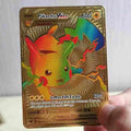 1pcs Rare Metal Pokemon Cards Pikachu Vmax Pokemon Card Pikachu Cosplay Charizard Gifts For Kids Birthday Amazoline Store