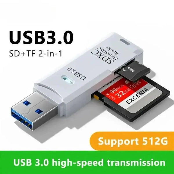 2 IN 1 USB Flash Drive, Card Reader USB 3.0, Micro SD TF Card, Memory Card Reader For Laptop Amazoline Store