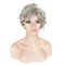 HAIRJOY Synthetic Hair Wig Short Curly Pixie Cut  for Women Grey  Layered Wigs with Bangs Amazoline Store