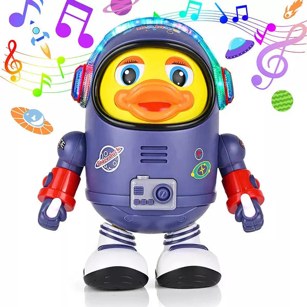 Space Duck Music Interactive Toy Electric with Lights and Sounds Dancing Duck Toy Space Elements Baby Infant Gifts Amazoline Store