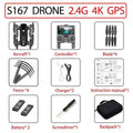 NEW S167 GPS Drone With Camera 5G RC Quadcopter Drones HD 4K WIFI FPV Foldable Amazoline Store