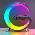 15W Wireless Charger Stand LED RGB Light Desk Lamp Speaker APP Control For iPhone 14 13 12 11 X 8 Samsung Fast Charging Station Amazoline Store