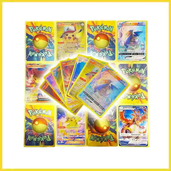 3D Pokemon Cards Rainbow Pokemon Cards Vmax Gx English Pokemon Cards And Spanish Cards Charizard Pikachu Battle Cards Game Collectable Pokemon Cards Amazoline Store