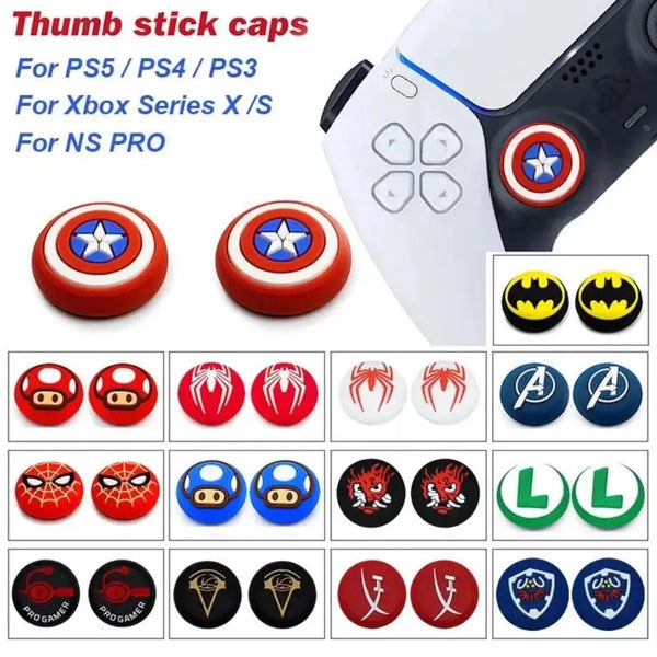 4pcs Joystick Thumb Grips, Silicone Thumb Protector, XBOX Controller thumbstick Replacement,for XBOX Series X for PS5 NS PRO, Game Controller  Accessories Amazoline Store