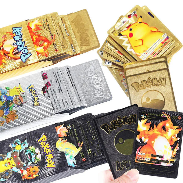 55Pcs Pokemon Card With Box German English Spanish French Card Charizard Pikachu Rare Collection Battle Golden Card Child Toys Amazoline Store