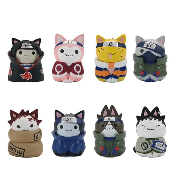 8PCS Set Anime Naruto Figure Kawaii Mini Q Version PVC Model Action Doll Cartoon Toys For Children Amazoline Store