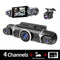 Car Dash Cam Wireless, Parking Monitor, 4 Channels Dash Cam, GPS, 1080P Loop Video Recorder Night Vision Amazoline Store