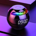 Colorful Bluetooth Speaker, Alarm Clock Bluetooth Speaker, LED Digital Alarm Clock, Music Player Wireless, Ball Shape, Mini bluetooth Portable Speaker Amazoline Store