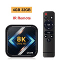 DQ08 Smart TV Box Android 13, Quad Core Cortex A53, RK3528, Support 8K Video 4K HDR10+ Dual Wifi BT Google Assistant Remote For TV, 2G16G 4G 32G 64G Amazoline Store