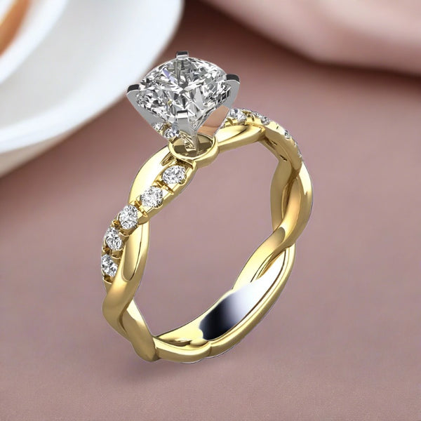 Delysia King Ring is an exquisite combination of gold and silver For Women wedding Amazoline Store