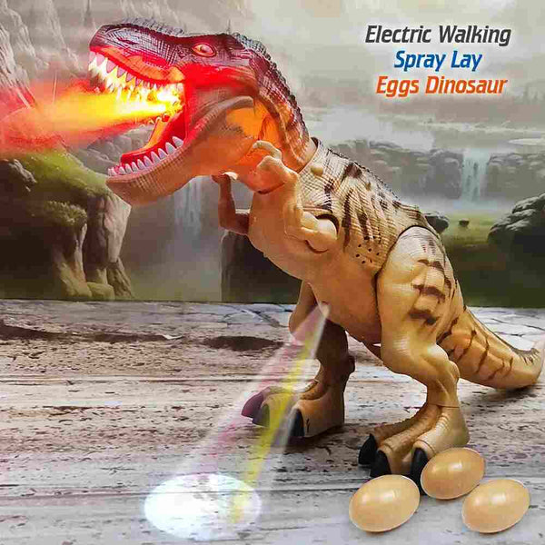 Electronic Dinosaur Toy, Dinosaur Robot Toys, Mechanical Dinosaur Toy, Large Size Walking Spray Lay Eggs With Light Sound Amazoline Store