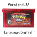 GBA Pokemon Series Game 32-Bit Video Game Cartridge Pokemon Console Games Card Sapphire Fire Red Emerald Ruby LeafGreen USA Version for GBA NDS Amazoline Store