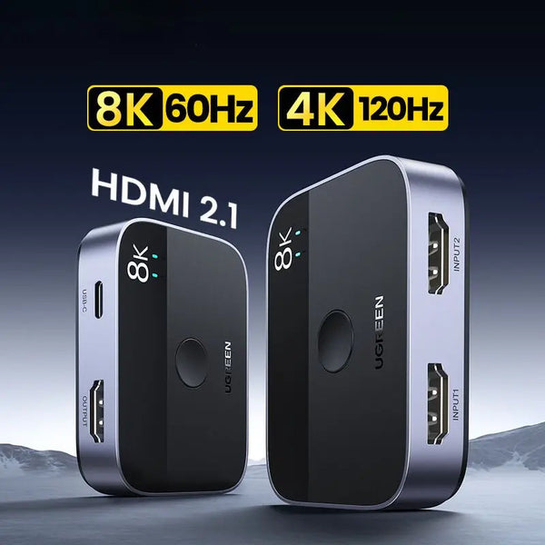 HDMI Switch 4k 8K 60Hz 120Hz 2 in 1 out for TV Xiaomi Xbox PS5 Cable Monitor Amazoline Store