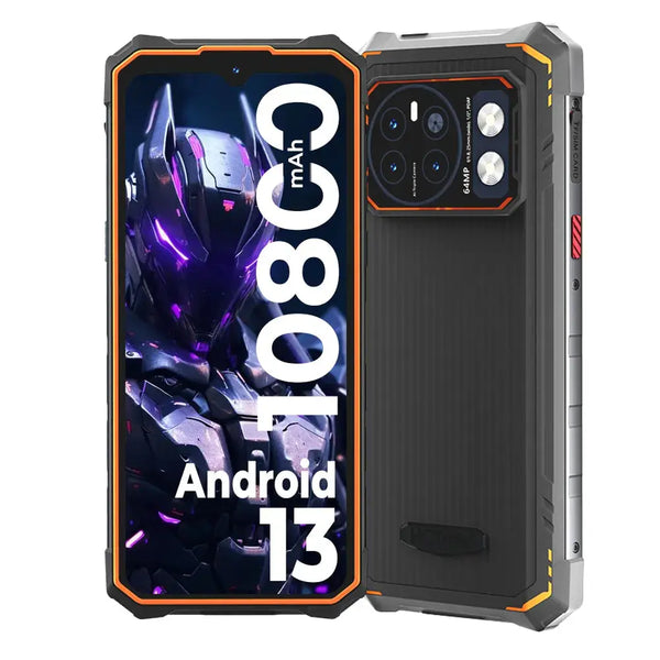 HOTWAV Cyber 13 Pro Rugged Phone 20GB+256GB 6.6'' FHD+ 2K 10800mAh 20W Fast Charging 64MP Android 13 Phones Amazoline Store