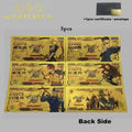 Japanese Anime Card Game Gold Banknote Sets Anime Gold Plated Cards Anime Collection Cards Amazoline Store