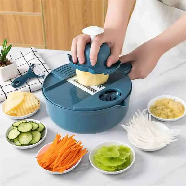 12 In 1 Manual Vegetable Chopper Kitchen Gadgets Food Chopper