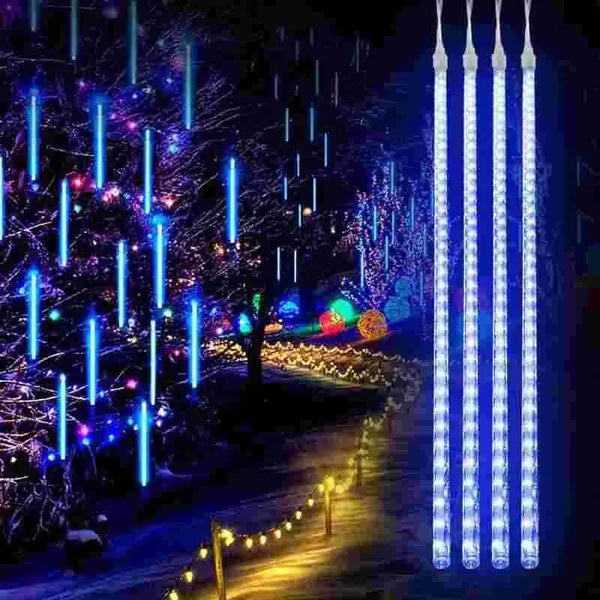 LED Meteor Shower Rain Lights Waterproof Falling Raindrop Fairy String Light for Christmas Holiday Party Patio Decor 30/50CM Amazoline Store