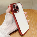 Luxury Electroplated Case For iPhone Protection Case For iPhone 11 12 13 14 15 Pro Max Xs XR Max 7 8 Plus Mini SE2020 Transparent Cover for iPhone Amazoline Store