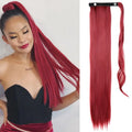 MERISIHAIR Synthetic Long Straight Wrap Around Clip In Hair Extension Heat Resistant Fake Hair ponytail Amazoline Store