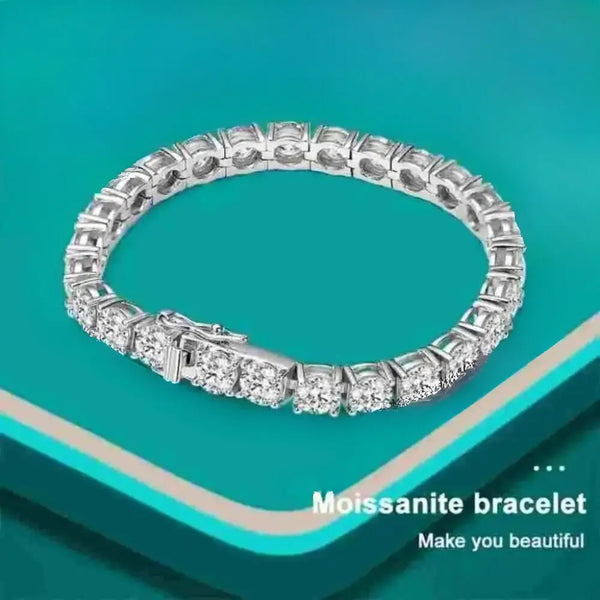 Moissanite Diamond Tennis Bracelets Women Brilliant (Alternative to Diamond )18K Yellow Gold | Gold |White Gold Amazoline Store