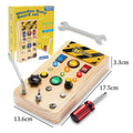 Montessori Busy Board Sensory Toys Wooden With LED Light Switch Control Board Travel Activities For Kids Amazoline Store