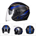 Motorcycle Helmet Half Face Double Lens Four Seasons For Men And Women Street Fashion Helmet Safety Amazoline Store