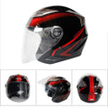 Motorcycle Helmet Half Face Double Lens Four Seasons For Men And Women Street Fashion Helmet Safety Amazoline Store