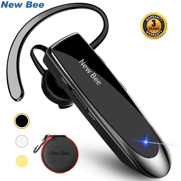 New Bee Bluetooth Headset V5.0 Wireless Earphones Headphones with Mic 24Hrs Earbuds Earpiece Mini Handsfree for iPhone xiaomi Amazoline Store