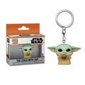Obi wan Kenobi Keychain, The Child Baby Yoda with Cup Boba, Fett the Mandalorian Pocket , Figure Keychains Amazoline Store