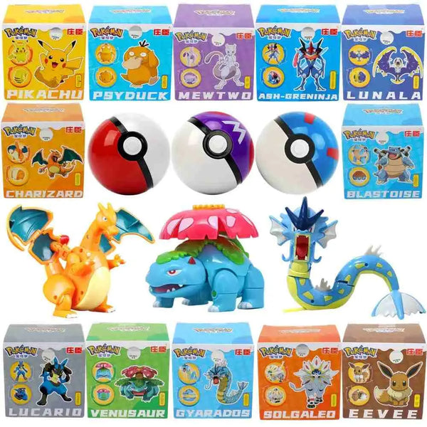 Original Pokemon Ball Pocket Monster Ball Collection Pikachu Charmander Mewtwo Action Figure Anime Best Children Toys Amazoline Store