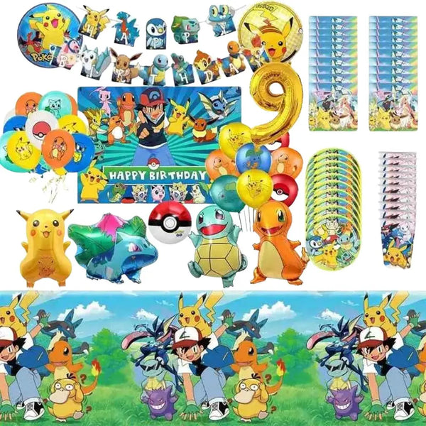 Pokemon Birthday Party Decorations, Pokemon Birthday Banner, Party Decoration Balloon, Pokemon Baby Shower, Pokemon Birthday Party Supplies Amazoline Store