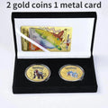 Pokemon Commemorative Coins Metal Golden Silver Collection Kawaii Piikachu with Box 2-8PCS Anime Perfect Birthday Gifts Amazoline Store