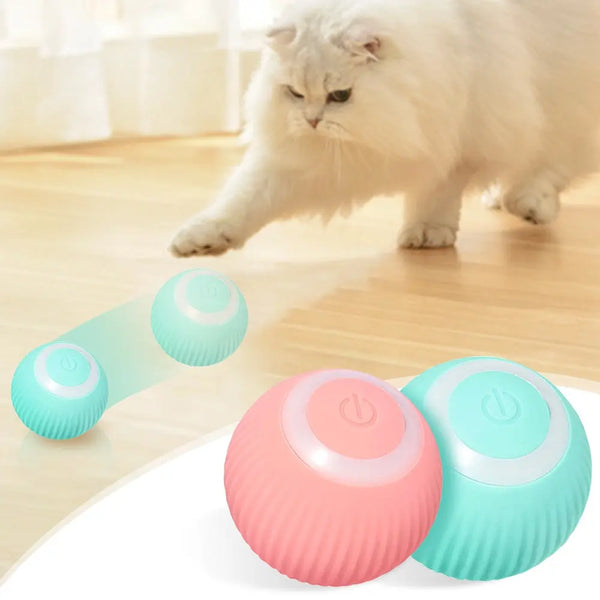 Smart Electric Cat Ball Toys Automatic Rolling Cat Toys for Cats Training Self-moving Kitten Toys for Indoor Interactive Playing Amazoline Store