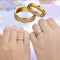 Titanium Steel Couple Rings Gold color Wave Pattern Wedding Infinity Ring Men and Women Engagement Jewelry Gifts Amazoline Store