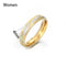 Titanium Steel Couple Rings Gold color Wave Pattern Wedding Infinity Ring Men and Women Engagement Jewelry Gifts Amazoline Store