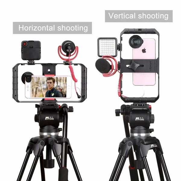 U-Rig Pro Smartphone Video Rig Hand Grip Filmmaking Case Phone Video Tripod Mount- Amazoline Store
