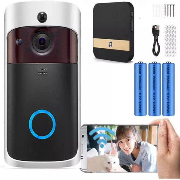 Video Doorbell Camera Wireless, Doorbell With Camera and Speaker, Wireless Motion Sensor Camera With Night Vision, for iOS&Android Amazoline Store