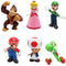 6pcs/set Super Mario Bros Action Figures Dolls Set Toys Mario Luigi Yoshi Donkey Kong Birthday Gifts for Children Amazoline Store