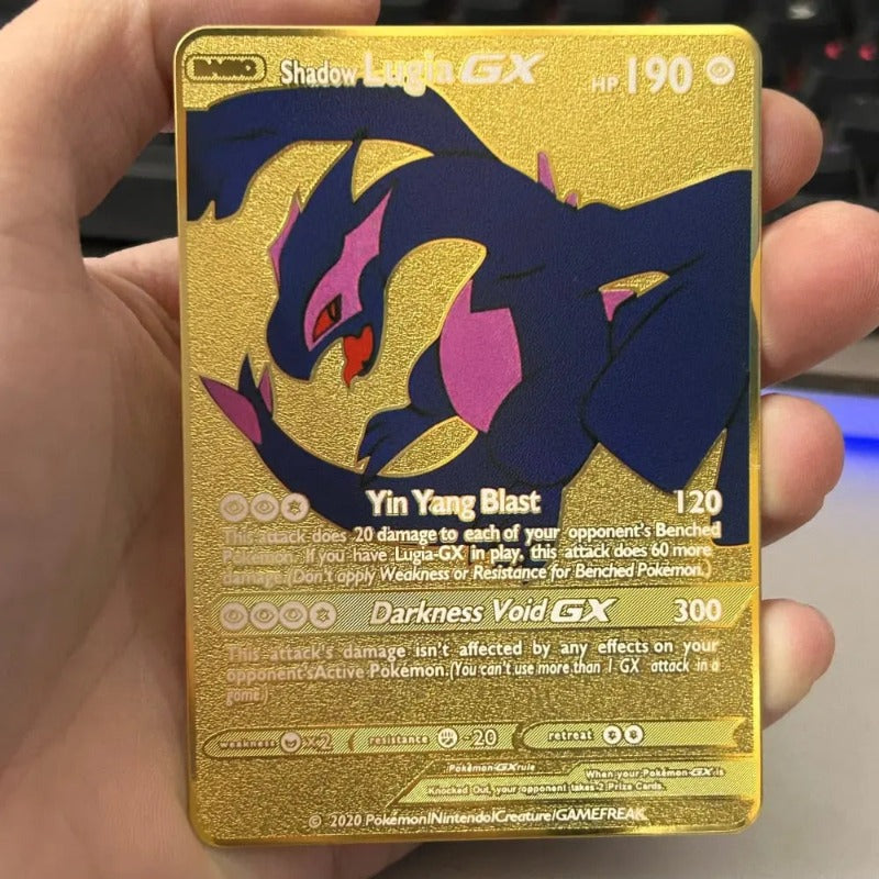 Spain Pokemon Metal Card Spanish VMAX GX SP Charizard Pikachu Golden  Collection V Gold Letters Cards