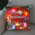 1pc Christmas Cushion Cover 45x45 Led Light Christmas Decorations for Home Santa Claus Printed Christmas Pillow Case Amazoline Store