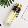 350ml/400ml Glass Water Bottles Tea Infuser Bottle Tea Separation Mug Double-Layer Portable Creative Water Cup Home Water bottle Amazoline Store