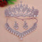Bride Crystal Pearl Costume jewelry sets Necklace Earrings Tiara Bridal Women Wedding Amazoline Store