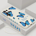 Butterfly Liquid Case For Samsung Galaxy S22 S21 S20 S23 Ultra Plus S10 S10e S20 S21 FE S 22 21 Ultra Cover Silicone Flower Case Amazoline Store