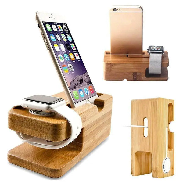 Charging Dock Stand Station Bamboo Base Charger Holder For Apple Watch Amazoline Store