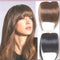 Natural Extension Bangs Straight Synthetic Blunt Bangs Brown Women Clip-In Full Bangs Amazoline Store