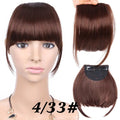 Natural Straight Synthetic Blunt Bangs High Temperature Fiber Brown Women Clip-In Full Bangs With Fringe Of Hair 6 Inch Leeons Amazoline Store