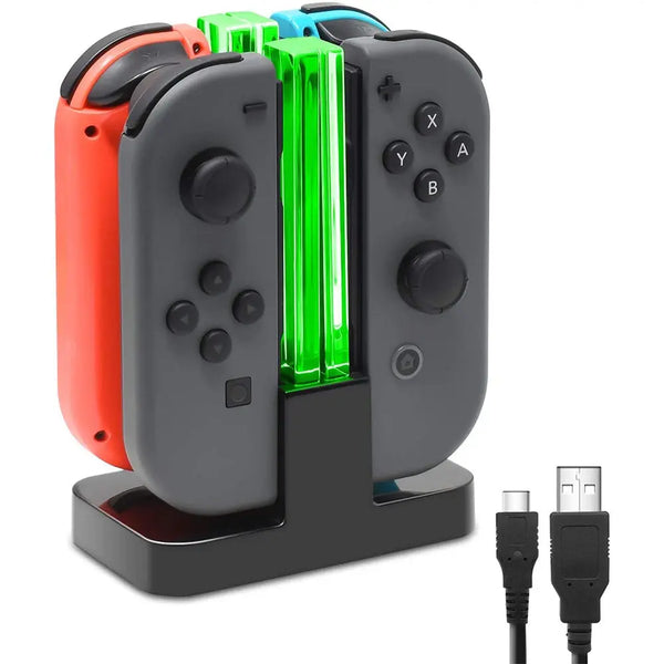 Nintend Switch 4 Controller Charger LED Indicator Charging Dock Station for Nitendo Switch Nintendoswitch NS OLED Accessories Amazoline Store