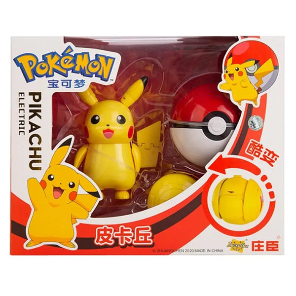 Pokemon Figures Genuine Original Box Deformation Toy Anime Figure Pikachu Charizard Greninja Pocket Monster Pokeball Model Gift Amazoline Store