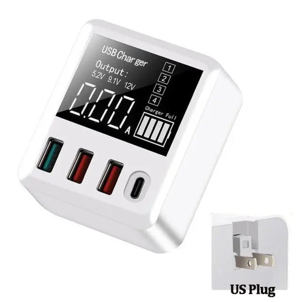 Quick Charge 3.0 USB Charger LED Display Universal Mobile Adapter Amazoline Store